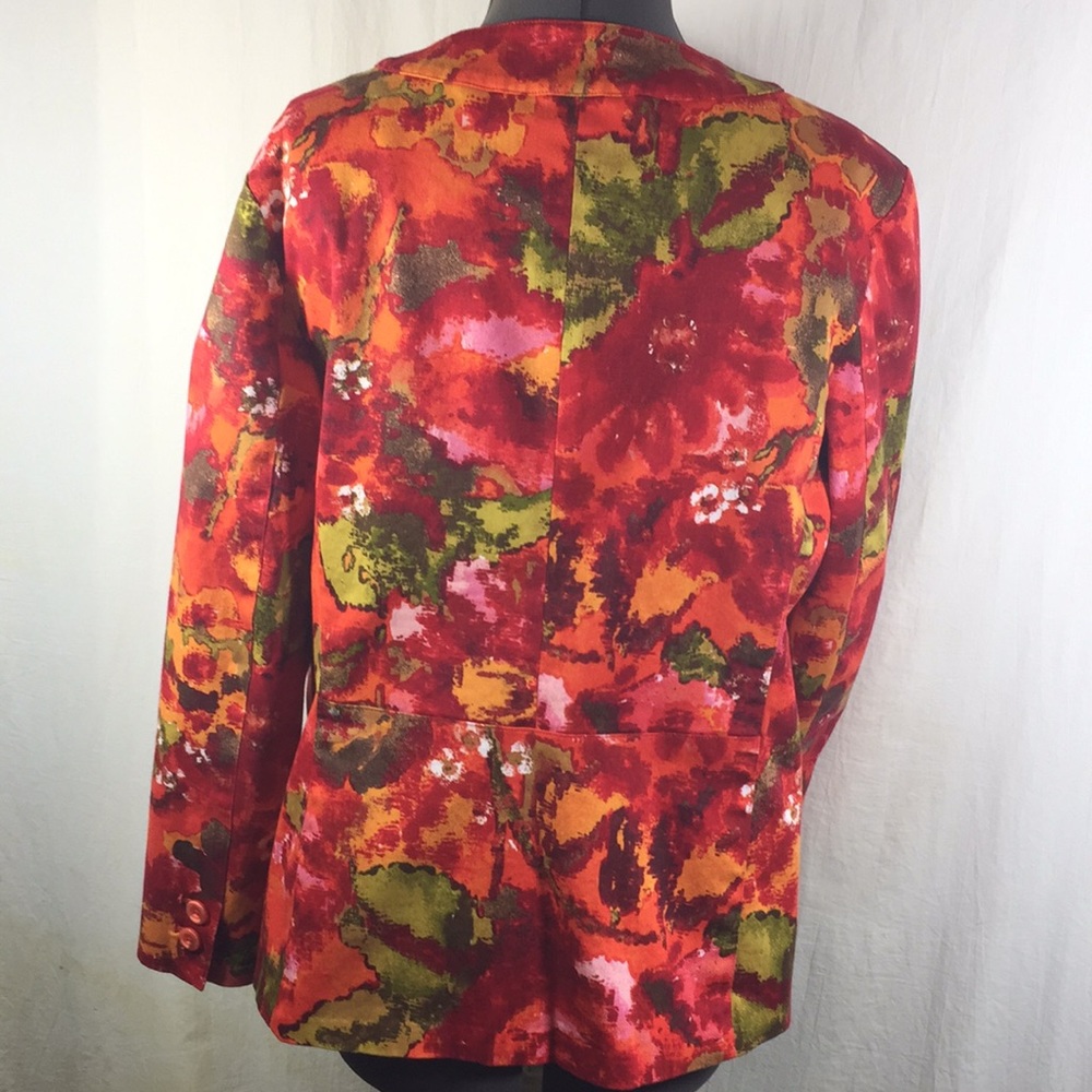 Chico’s Bright Multi Colored Button Front Jacket - image 5